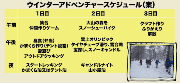 ウィンターアドベンチャー2泊３日